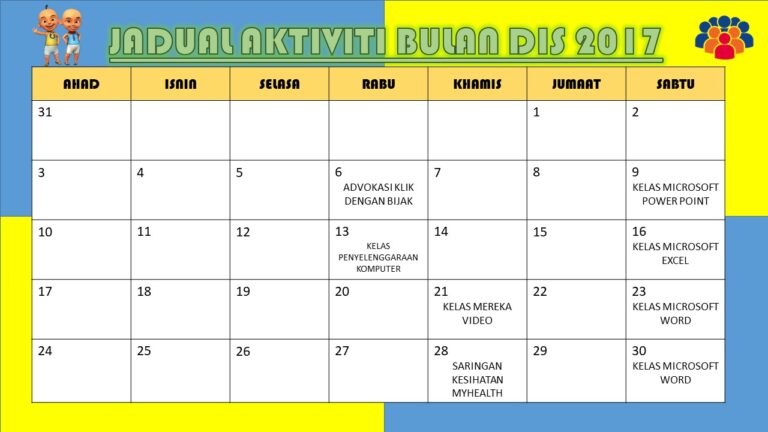JADUAL AKTIVITI DEC 2017